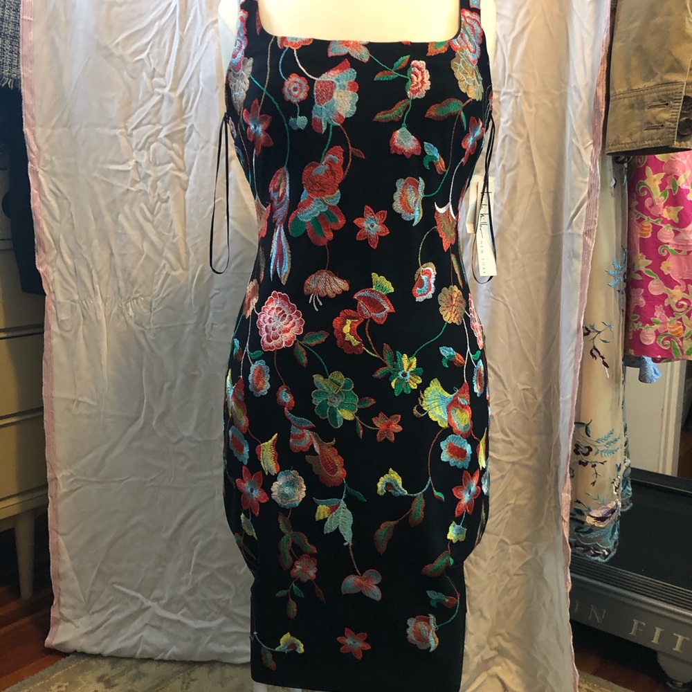 Nicole Miller Embroidered Cocktail Dress